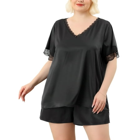 Agnes Orinda Women s Plus Size Pajamas Set Lace Panel Elastic Waist Solid Loungewear Sets
Agnes Orinda Women s Plus Size Pajamas Set Lace Panel Elastic Waist Solid Loungewear Sets