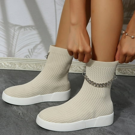 ceyhen Womens Winter Boots Ladies Fashion Solid Color Breathable Mesh Chain Decorative Boots for Women Chunky Heel
ceyhen Womens Winter Boots Ladies Fashion Solid Color Breathable Mesh Chain Decorative Boots for Women Chunky Heel