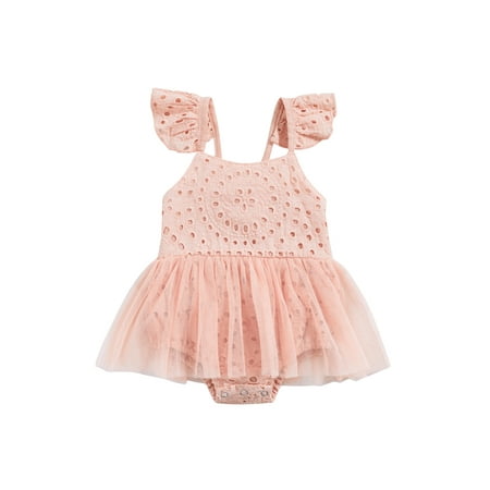 Infant Baby Girls Romper Dress Lace Tulle Flying Sleeve Princess Jumpsuit Playsuit Summer Sunsuit
Infant Baby Girls Romper Dress Lace Tulle Flying Sleeve Princess Jumpsuit Playsuit Summer Sunsuit