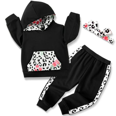 Synpos Baby Girl Outfit Kangaroo Pocket Hooddie+Pants+Headband Toddler clothes Pack of 3
Synpos Baby Girl Outfit Kangaroo Pocket Hooddie+Pants+Headband Toddler clothes Pack of 3