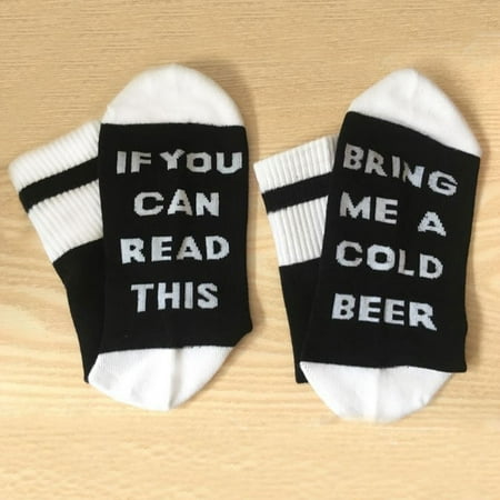 Spring hue Unisex Breathable Soft Stockings Letter Print Cotton Socks