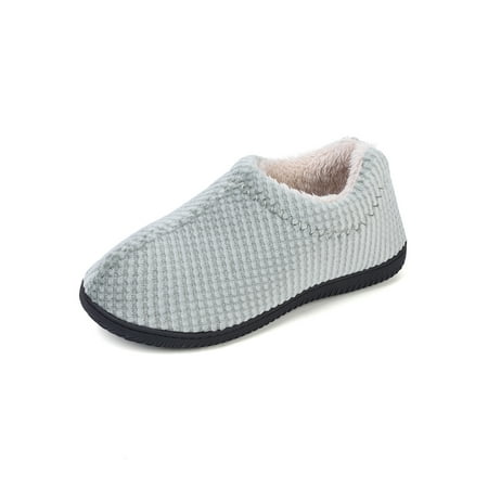 Women s Slipper Memory Foam Loafer Slippers Fleece Closed Back House Shoes Indoor Outdoor
