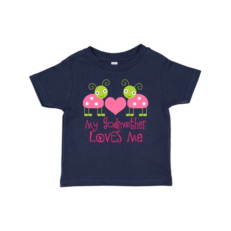 Inktastic My Godmother Loves Me Girls Ladybug Gift Baby Girl T-Shirt