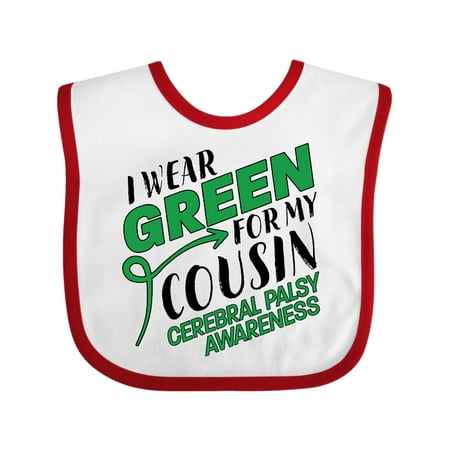 Inktastic I Wear Green for my Cousin- Cerebral Palsy awareness Gift Baby Boy or Baby Girl Bib
Inktastic I Wear Green for my Cousin- Cerebral Palsy awareness Gift Baby Boy or Baby Girl Bib
