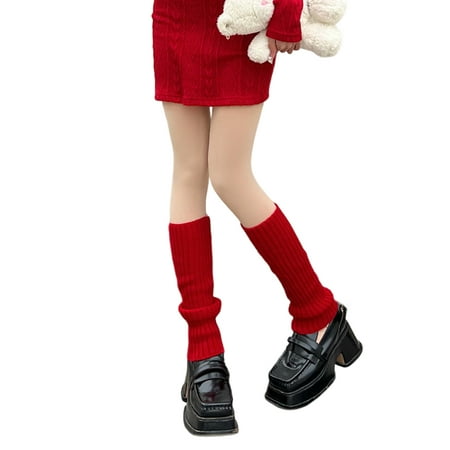 UDIYO 1 Pair Leg Warmers Mid Calf Thickened Knitted Lolita Ribbed Keep Warm Solid Color Autumn Winter Women Boot Stockings for Dating
UDIYO 1 Pair Leg Warmers Mid Calf Thickened Knitted Lolita Ribbed Keep Warm Solid Color Autumn Winter Women Boot Stockings for Dating