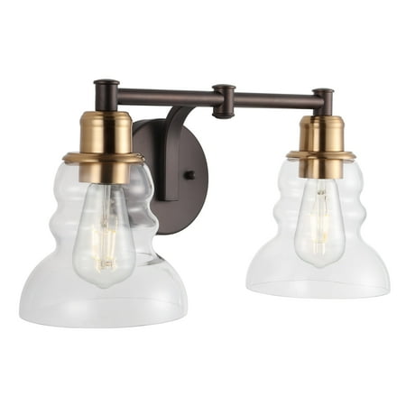 JONATHAN Y Modernist Vintage Metal/Glass Industrial Rustic LED Vanity by JONATHAN Y 2-Light - Brass Gold
JONATHAN Y Modernist Vintage Metal/Glass Industrial Rustic LED Vanity by JONATHAN Y 2-Light - Brass Gold