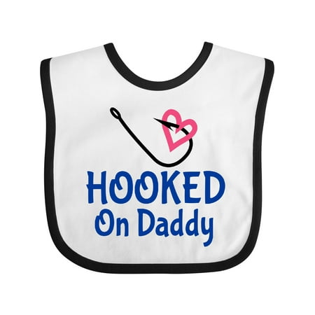 Inktastic Fishing Hooked on Daddy Gift Baby Boy or Baby Girl Bib