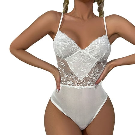 uublik Valentines lingerie set for women plus size lace sexy naughty bodysuit babydoll
