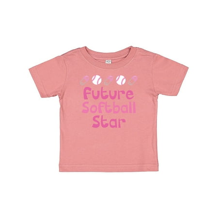 Inktastic Future Softball Star Gift Baby Girl T-Shirt