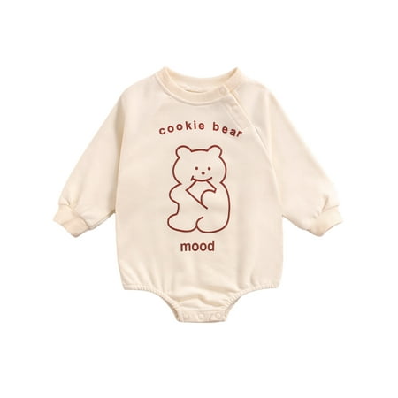 Sunisery Newborn Infant Baby Boys Girls Bear Letter Print Long Sleeve Round Neck Cotton Romper Beige 9-12 Months
Sunisery Newborn Infant Baby Boys Girls Bear Letter Print Long Sleeve Round Neck Cotton Romper Beige 9-12 Months