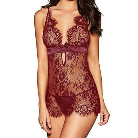 Sexy Lingerie Eyelash Lace Nightdress Women Dress Erotic Floral Thong Adjustable Underwear Sleepwear
Sexy Lingerie Eyelash Lace Nightdress Women Dress Erotic Floral Thong Adjustable Underwear Sleepwear