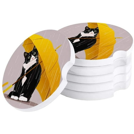 KXMDXA Cat and Yellow Umbrella in The Rain Set of 2 Car Coaster for Drinks Absorbent Ceramic Stone Coasters Cup Mat with Cork Base for Home Kitchen Room Coffee Table Bar Decor
KXMDXA Cat and Yellow Umbrella in The Rain Set of 2 Car Coaster for Drinks Absorbent Ceramic Stone Coasters Cup Mat with Cork Base for Home Kitchen Room Coffee Table Bar Decor