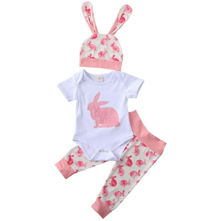 Loliuicca Baby Girls Boys First Easter Outfit Letters Romper Bodysuit Bunny Pants and Hat Set
Loliuicca Baby Girls Boys First Easter Outfit Letters Romper Bodysuit Bunny Pants and Hat Set