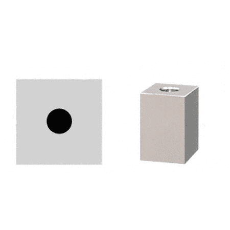 CRL SQ125112SC Satin Chrome 1-1/4 Square Standoff Base 1-1/2 in Length