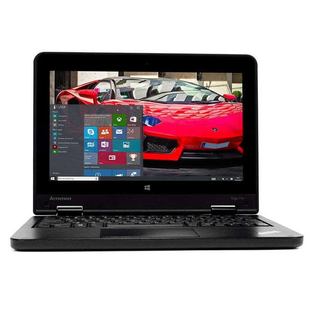 Lenovo Thinkpad Yoga 11e Laptop 11.6" Touchscreen Convertible Ultrabook PC, Intel Quad Core Processor, 128GB Solid State Drive, 4GB DDR3 RAM, HD Webcam, LED, HDMI, Bluetooth, Windows 10 (REFURBISHED)