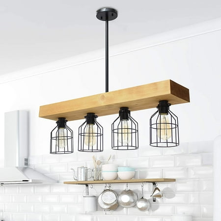 YIGOU CH1001-LWD 4 Light Rustic Farmhouse Industrial Wired Cage Pendant Island Light Chandelier Light Wood
YIGOU CH1001-LWD 4 Light Rustic Farmhouse Industrial Wired Cage Pendant Island Light Chandelier Light Wood