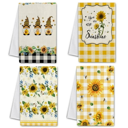 Freaki 4 Pcs Kitchen Towels Sunflower Dish Towels Sunflower Kitchen Decor Absorbent Hand Polyester Towel for Kitchen Dishes Tea Towels 28 x 18 Inches
Freaki 4 Pcs Kitchen Towels Sunflower Dish Towels Sunflower Kitchen Decor Absorbent Hand Polyester Towel for Kitchen Dishes Tea Towels 28 x 18 Inches