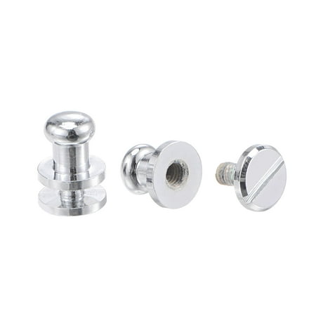 10 Set 6mm Solid Brass Round Head Stud Screw Rivets for DIY Leather Belt Wallet Handbag Decoration Silver Tone
10 Set 6mm Solid Brass Round Head Stud Screw Rivets for DIY Leather Belt Wallet Handbag Decoration Silver Tone