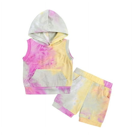 Baby Boy Girl Dye Clothes Outfits Set Sleeveless Hooded Top+shorts 2-Piece Set for 3M-18M
Baby Boy Girl Dye Clothes Outfits Set Sleeveless Hooded Top+shorts 2-Piece Set for 3M-18M