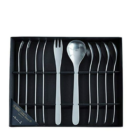 Sori Yanagi Set of 10 cutlery made in Japan 1250 Teaspoon & Himefolk 10PCS TH-10PC Stainless Silver 121517010011 Total length 14cm
Sori Yanagi Set of 10 cutlery made in Japan 1250 Teaspoon & Himefolk 10PCS TH-10PC Stainless Silver 121517010011 Total length 14cm
