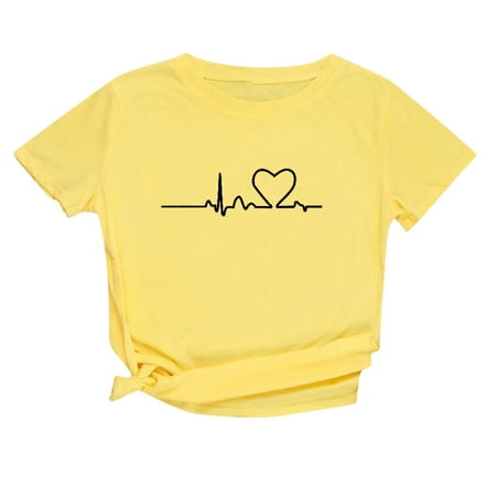 kakina CMSX Long Womens Tops Casual Loose Round Neck Short Sleeve Printed Top Blouse T-shirt Print Casual T-Shirt Blouse Yellow M
kakina CMSX Long Womens Tops Casual Loose Round Neck Short Sleeve Printed Top Blouse T-shirt Print Casual T-Shirt Blouse Yellow M