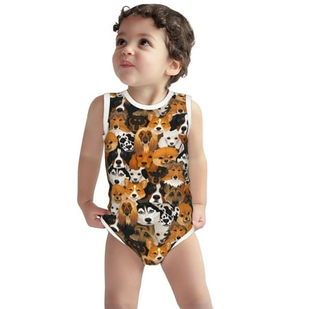 Vsdgher Dogs Different Breeds Print Baby Unisex Baby Cotton Sleeveless Bodysuits Soft and velvety comfortable and breathable
Vsdgher Dogs Different Breeds Print Baby Unisex Baby Cotton Sleeveless Bodysuits Soft and velvety comfortable and breathable