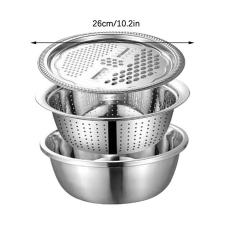 Kehuo Multifunctional Stainless Steel Basin - 2024 New Colander Strainer Set Salad Fruit Vegetable Rice Washing Strainer Basket Bowl Rice Rinser Food Grater Clearance Sales
Kehuo Multifunctional Stainless Steel Basin - 2024 New Colander Strainer Set Salad Fruit Vegetable Rice Washing Strainer Basket Bowl Rice Rinser Food Grater Clearance Sales