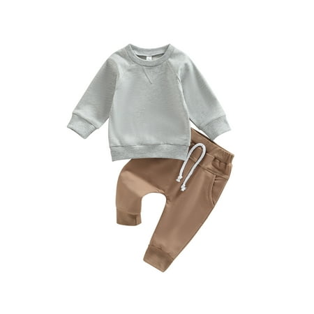 Autumn Toddler Boys 2pcs Activewear Outfits Solid Color Long Sleeve Sweatshirt T-shirt and Elastic Casual Pants Suit
Autumn Toddler Boys 2pcs Activewear Outfits Solid Color Long Sleeve Sweatshirt T-shirt and Elastic Casual Pants Suit