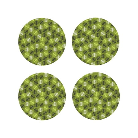 Coasters Set of 4 - abstract green pattern Drink Coasters for Tabletop Protection Leather Coasters for Living Room Decor and Housewarming Gift Round Shape
Coasters Set of 4 - abstract green pattern Drink Coasters for Tabletop Protection Leather Coasters for Living Room Decor and Housewarming Gift Round Shape