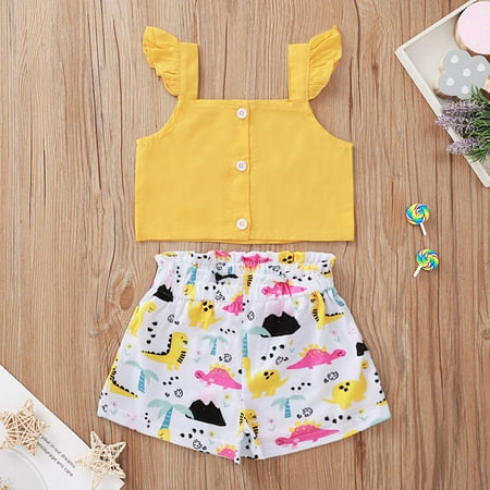kpoplk Baby Outfit Girl Toddler Baby Girls Ruffled Romper Tops Flamingo Shorts Headband Summer Outfits(Yellow)
kpoplk Baby Outfit Girl Toddler Baby Girls Ruffled Romper Tops Flamingo Shorts Headband Summer Outfits(Yellow)