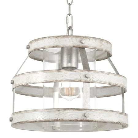 Kira Home Shaw 14 1-Light Farmhouse Pendant Light + Cylinder Glass Shade White Ash Wood Style + Galvanized Steel
Kira Home Shaw 14 1-Light Farmhouse Pendant Light + Cylinder Glass Shade White Ash Wood Style + Galvanized Steel