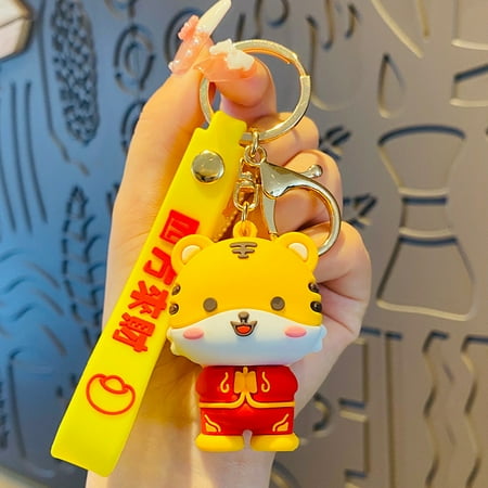 Animal Model Key Pendant with Ring & Strap 3D Cartoon Tiger in Traditional Chinese Costume Hanging Decor for Car Bag New
Animal Model Key Pendant with Ring & Strap 3D Cartoon Tiger in Traditional Chinese Costume Hanging Decor for Car Bag New