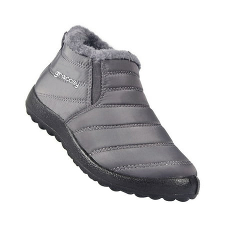 ZXHACSJ Womens Snow Boots Winter Warm Booties Lined Anti-Slip Boots Outdoor Slip On Waterproof Booties Comfortable Warm Shoes Gray 44
ZXHACSJ Womens Snow Boots Winter Warm Booties Lined Anti-Slip Boots Outdoor Slip On Waterproof Booties Comfortable Warm Shoes Gray 44