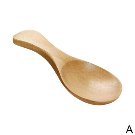8.5cm Little Mini Wooden Seasoning Spoon Scoop Honey Salt Condiment Coffee O5M5