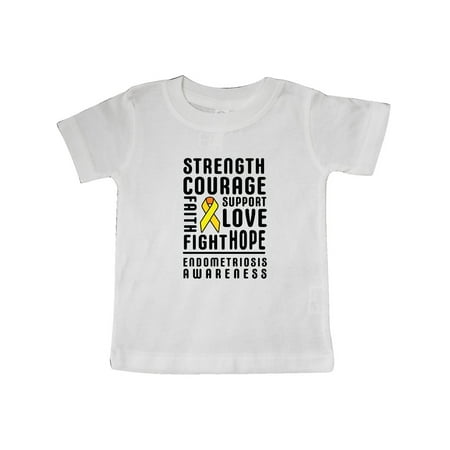 Inktastic Endometriosis Awareness Strength Courage and Support with Yellow Ribbon Gift Baby Boy or Baby Girl T-Shirt
Inktastic Endometriosis Awareness Strength Courage and Support with Yellow Ribbon Gift Baby Boy or Baby Girl T-Shirt