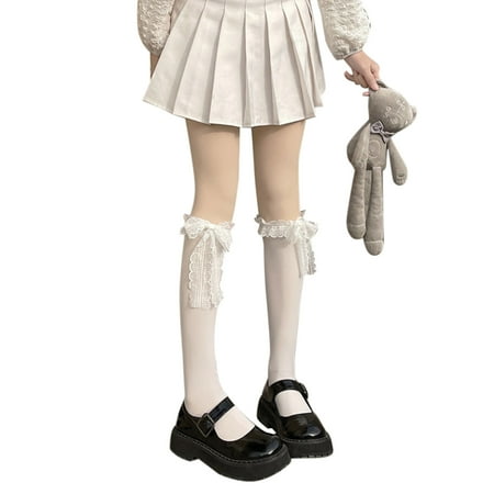 GHOONEY Women Fall Cotton Calf Socks with Cute Ruffled Lace Bowknot Knee High Stockings
GHOONEY Women Fall Cotton Calf Socks with Cute Ruffled Lace Bowknot Knee High Stockings