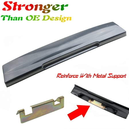 CF Advance For 02-05 Ford Explorer Rear Tailgate License Plate Shield Handle Metal Bracket Carbon Fiber 2002 2003 2004 2005