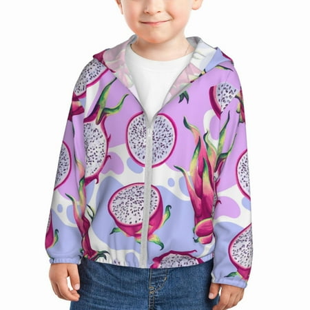 Qekee Dragon Fruit Print UPF 50+ Kids Sun-Protective Hooded Long Sleeve Rash Guard for Fishing Water Beach Sports -2 Years
Qekee Dragon Fruit Print UPF 50+ Kids Sun-Protective Hooded Long Sleeve Rash Guard for Fishing Water Beach Sports -2 Years