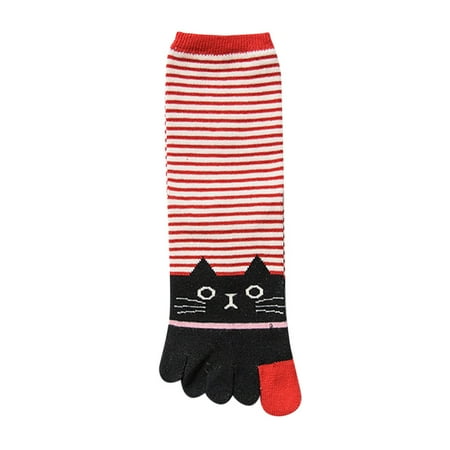 Cptfadh Winter Women Girls Cat Print Multicolor Bar Toe Socks Five Finger Sock Cotton
Cptfadh Winter Women Girls Cat Print Multicolor Bar Toe Socks Five Finger Sock Cotton