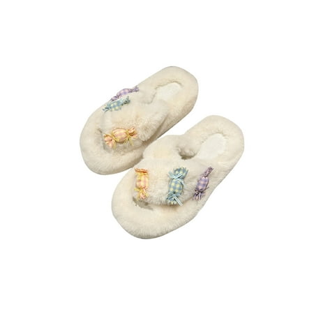 Lacyhop Women Plush Slipper Slip On House Shoes Flat Fuzzy Slippers Indoor Comfort Fluffy Slides Lightweight Winter Warm White 7.5
Lacyhop Women Plush Slipper Slip On House Shoes Flat Fuzzy Slippers Indoor Comfort Fluffy Slides Lightweight Winter Warm White 7.5