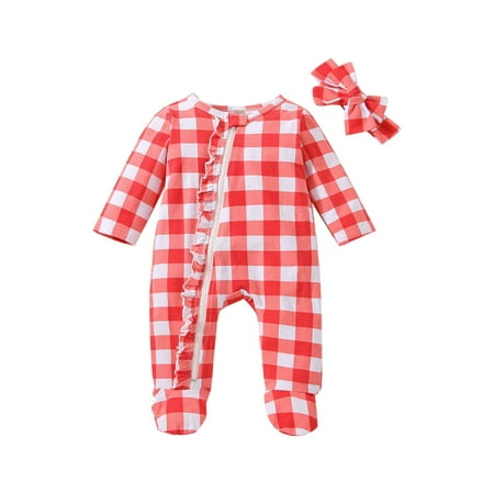 Cute Baby Girl Clothes Baby Girls Cotton Plaid Autumn Long Sleeve Romper Jumpsuit Headbands 5t Romper
Cute Baby Girl Clothes Baby Girls Cotton Plaid Autumn Long Sleeve Romper Jumpsuit Headbands 5t Romper