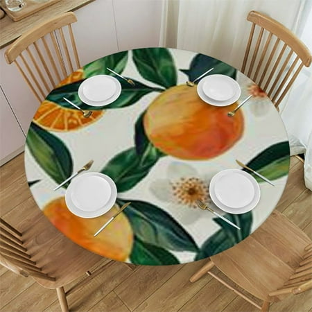 Plo0ole Fall Orange Green Leaves Waterproof Table Cloth Round Cover Outdoor Fitted Vinyl Round Tablecloth with Elastic Flowers Fruits Oilcloth Table Covers for Party Dining Picnic 31-35
Plo0ole Fall Orange Green Leaves Waterproof Table Cloth Round Cover Outdoor Fitted Vinyl Round Tablecloth with Elastic Flowers Fruits Oilcloth Table Covers for Party Dining Picnic 31-35
