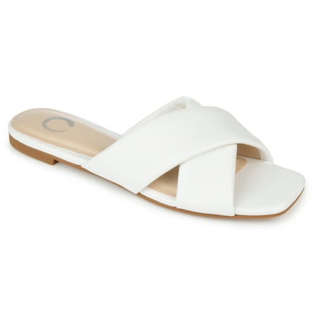Journee Collection Womens Carlotta Slide Flat Sandals