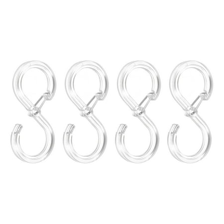 Uxcell S Hooks Plastic Hangers with Buckle for Hanging Clothes Bags Keys Transparent 4 Pack
Uxcell S Hooks Plastic Hangers with Buckle for Hanging Clothes Bags Keys Transparent 4 Pack