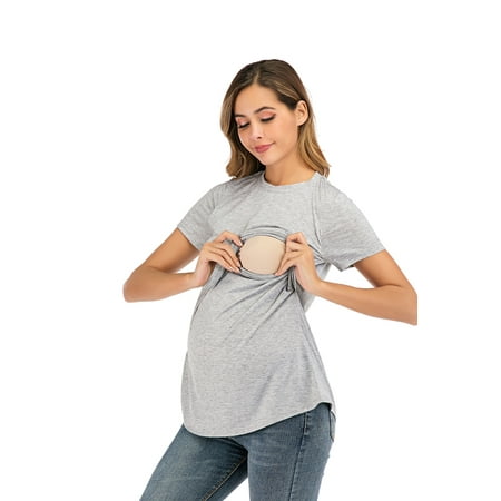2022 New Breastfeeding Maternity Clothes European And American Women S Clothing T-Shirt Round Neck Pullover Short Sleeve Top
2022 New Breastfeeding Maternity Clothes European And American Women S Clothing T-Shirt Round Neck Pullover Short Sleeve Top