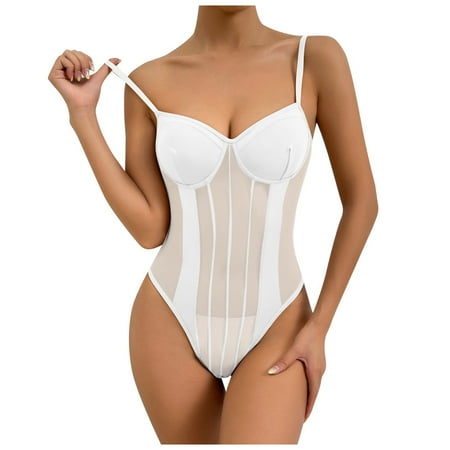 EHTMSAK Women s Sleepwear Spaghetti Strap Babydoll Lingerie Tummy Control Shapewear Teddy One Piece Mesh Sexy Snap Crotch Bodysuit White L
EHTMSAK Women s Sleepwear Spaghetti Strap Babydoll Lingerie Tummy Control Shapewear Teddy One Piece Mesh Sexy Snap Crotch Bodysuit White L