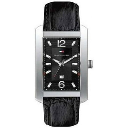 Tommy Hilfiger Men's Branson 1710285 Black Leather Quartz Watch with Black Dial