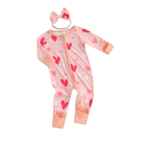 FEORJGP Infant Baby Girl Valentine’s Day Outfit Newborn Spring Fall Set Long Sleeve Rompers Crew Neck Bodysuit Heart Print Jumpsuit with Bowknot Headband Baby Loose Casual Daily Clothes
FEORJGP Infant Baby Girl Valentine’s Day Outfit Newborn Spring Fall Set Long Sleeve Rompers Crew Neck Bodysuit Heart Print Jumpsuit with Bowknot Headband Baby Loose Casual Daily Clothes