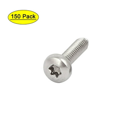 M2x8mm 304 Stainless Steel Button Head Torx Screws Bolts T6 Drive 150pcs