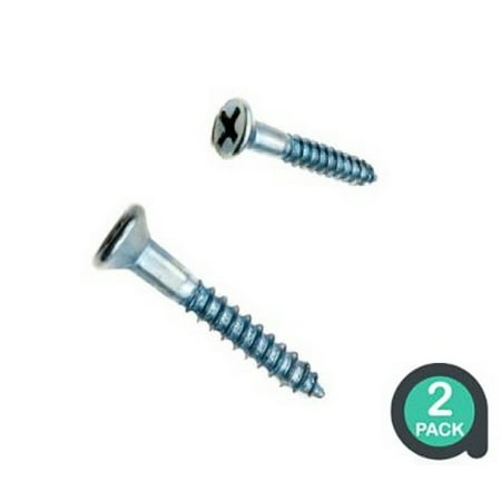 Crown Bolt #6 x 1 Zinc Flat Head Wood Screws Hardware 2 Pk